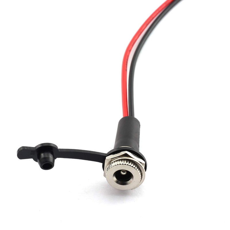 Tegg 5pcs DC-099A DC Female Panel Mount Charging Wire Threaded Socket Jact Connector with Dustproof Plug IP67 68 Water-Proof Large Current Power Adapter 5.5x2.5mm - Image 2